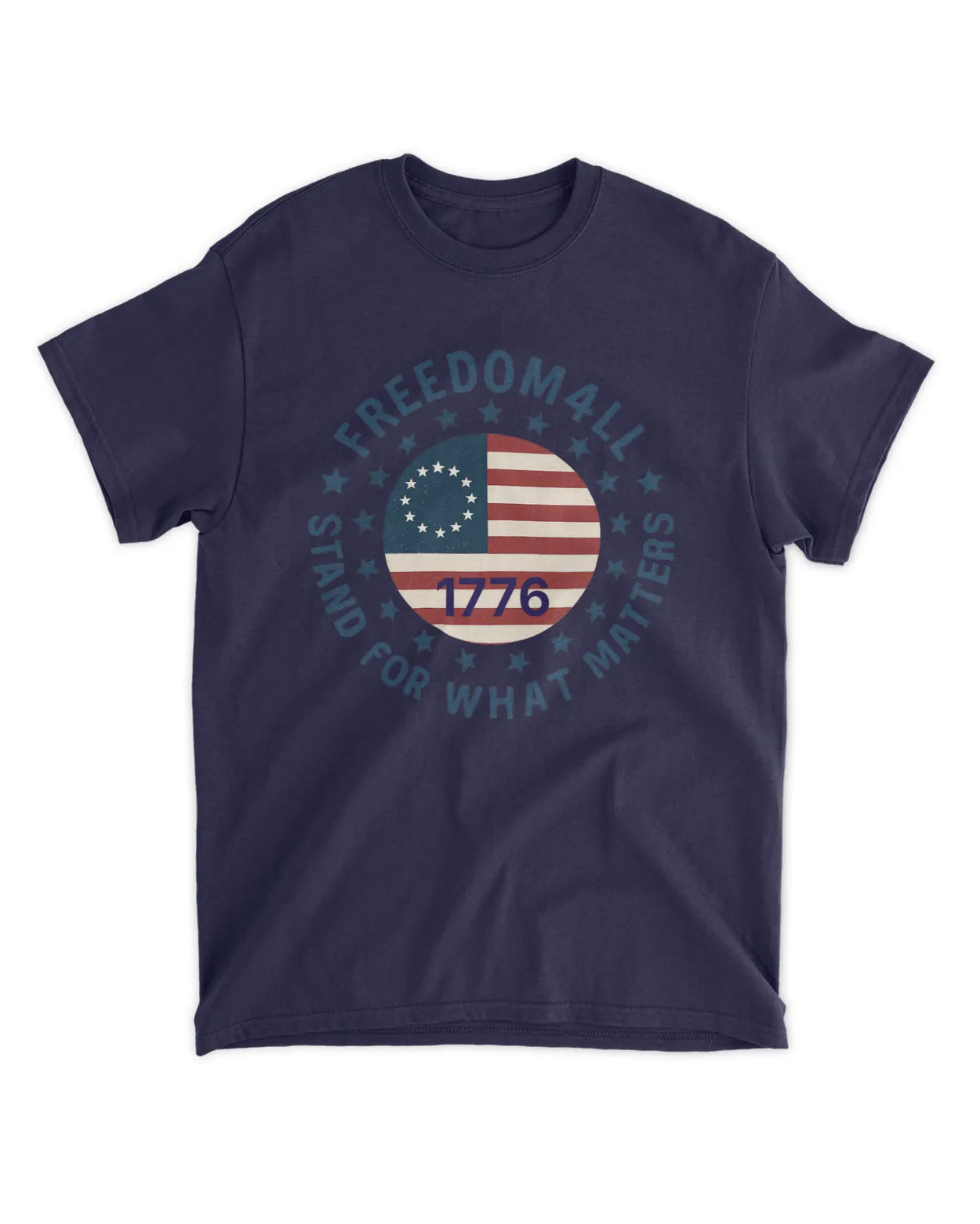 Freedom4ll Round Colonial Flag 1776