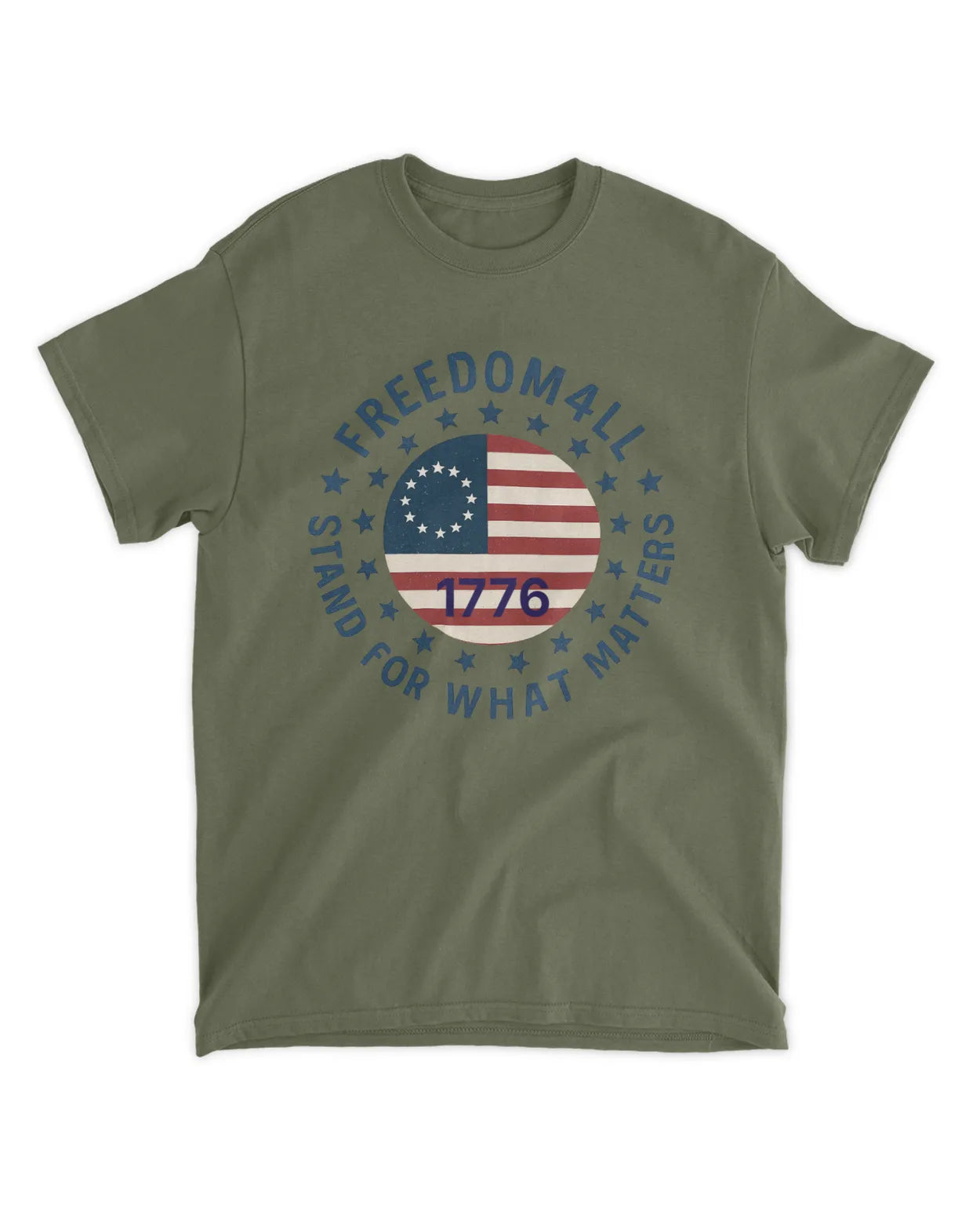 Freedom4ll Round Colonial Flag 1776