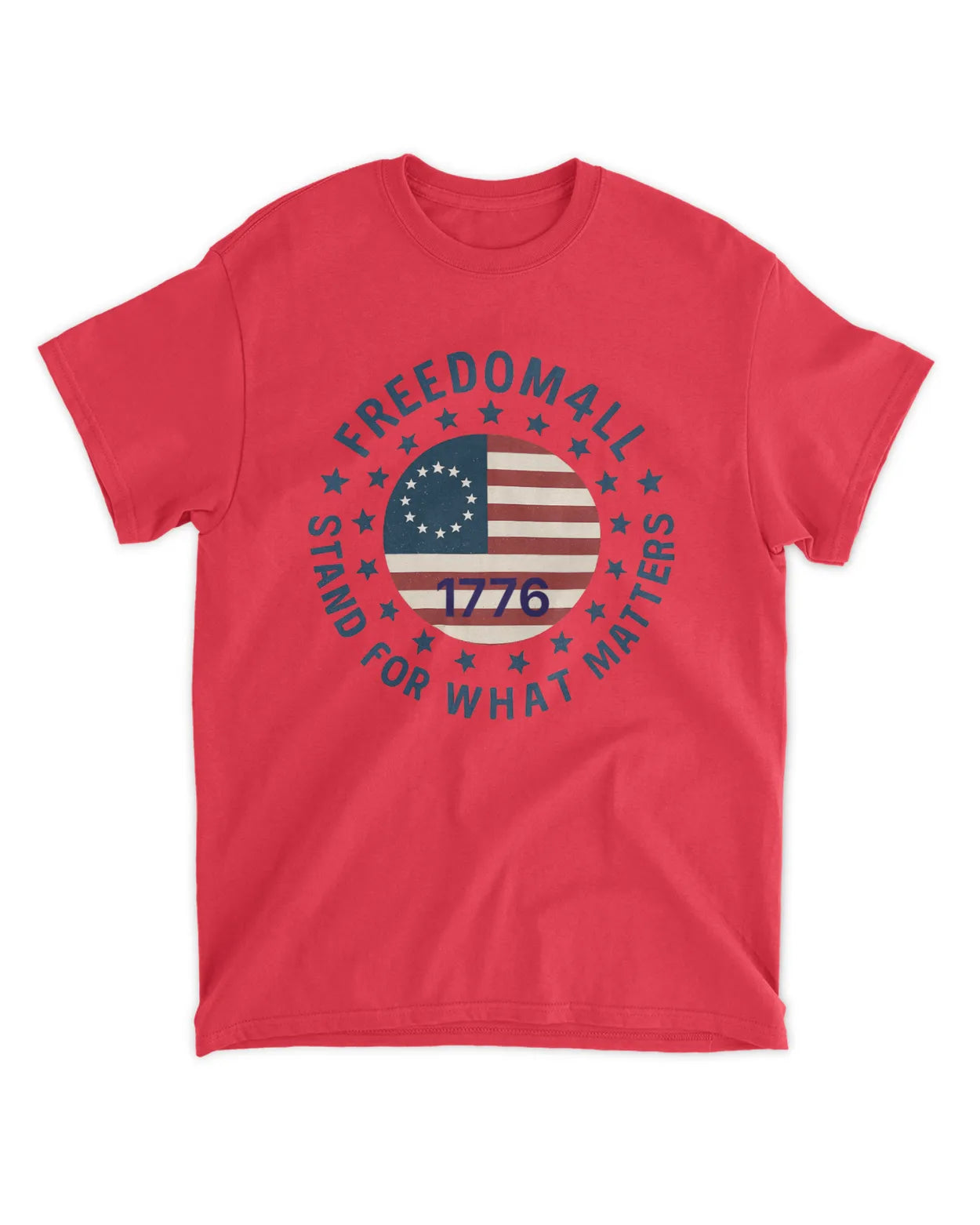 Freedom4ll Round Colonial Flag 1776