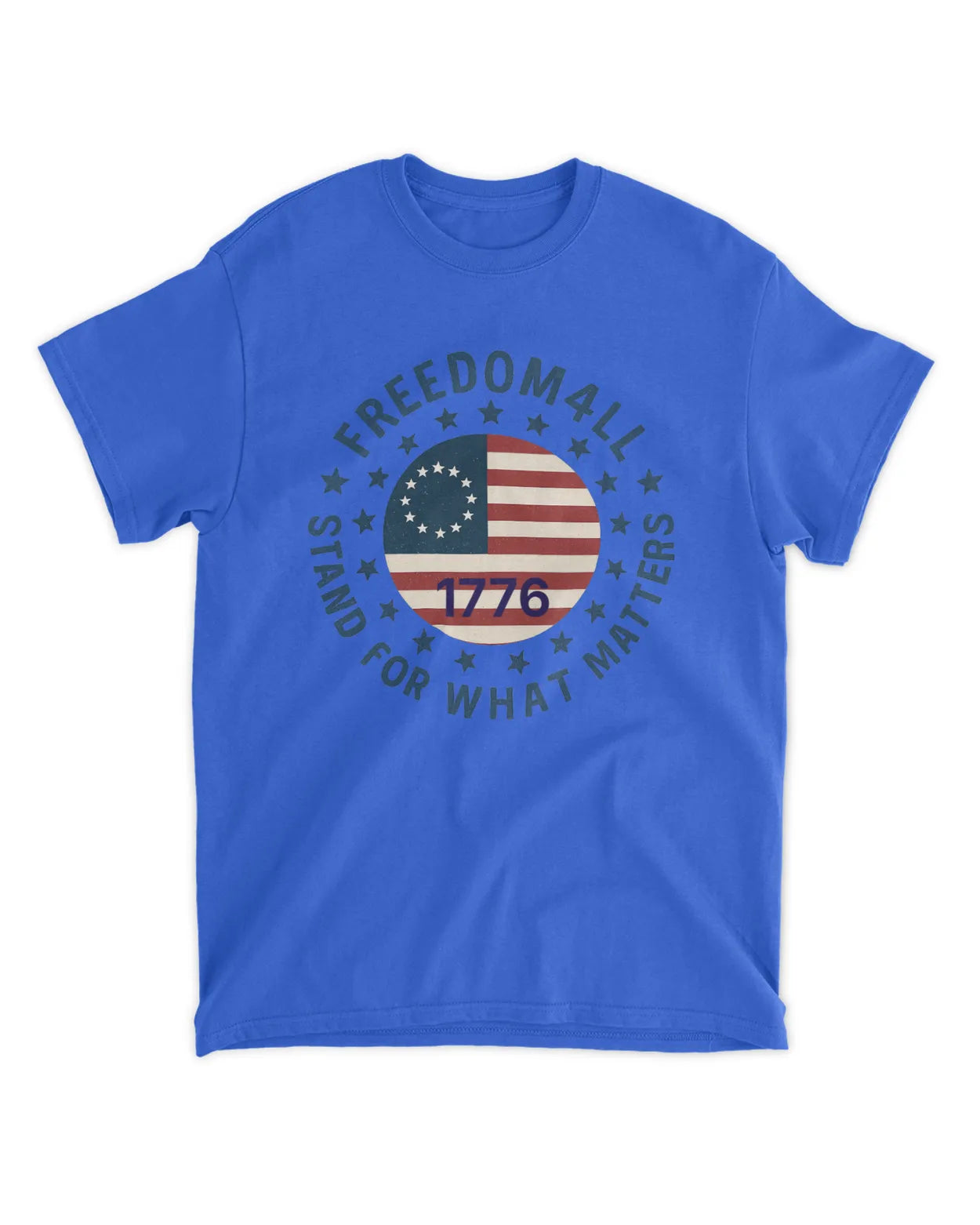 Freedom4ll Round Colonial Flag 1776