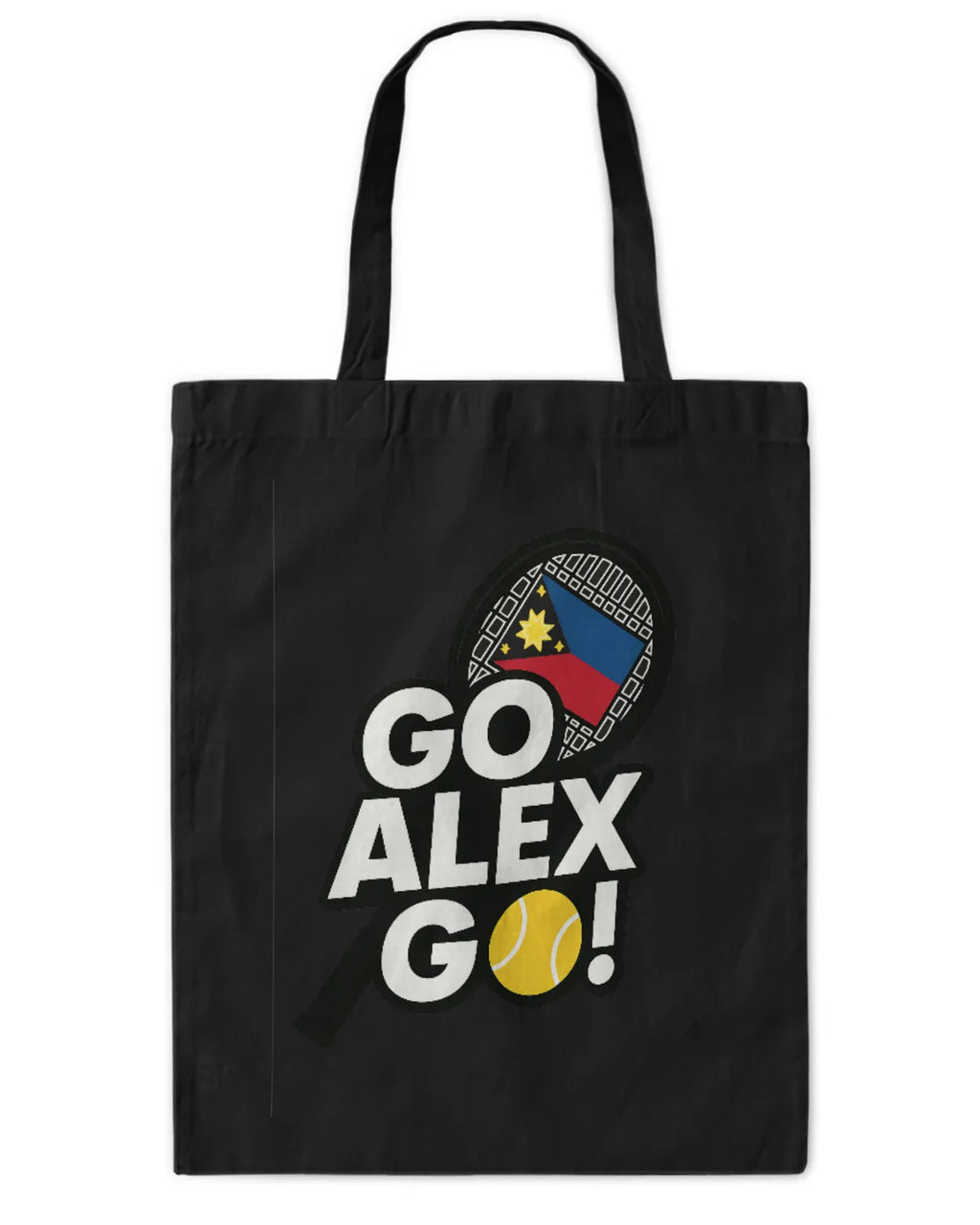 Go-Alex-Go Fan Totes Blk /Wh