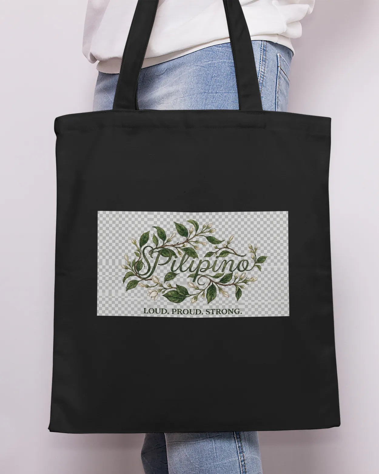 Sampaguita Strong Tote Bag Lg B/W