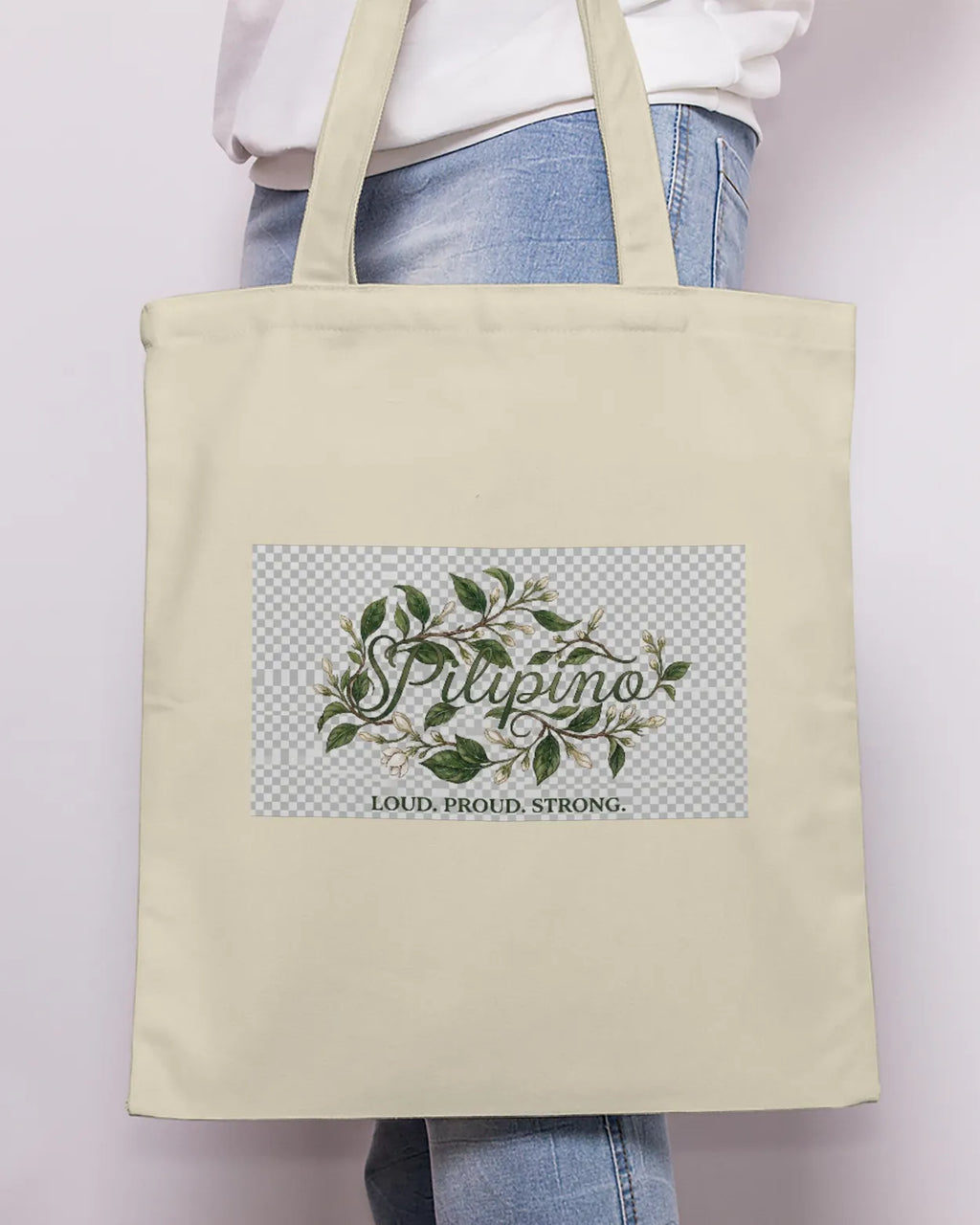 Sampaguita Strong Tote Bag Lg B/W