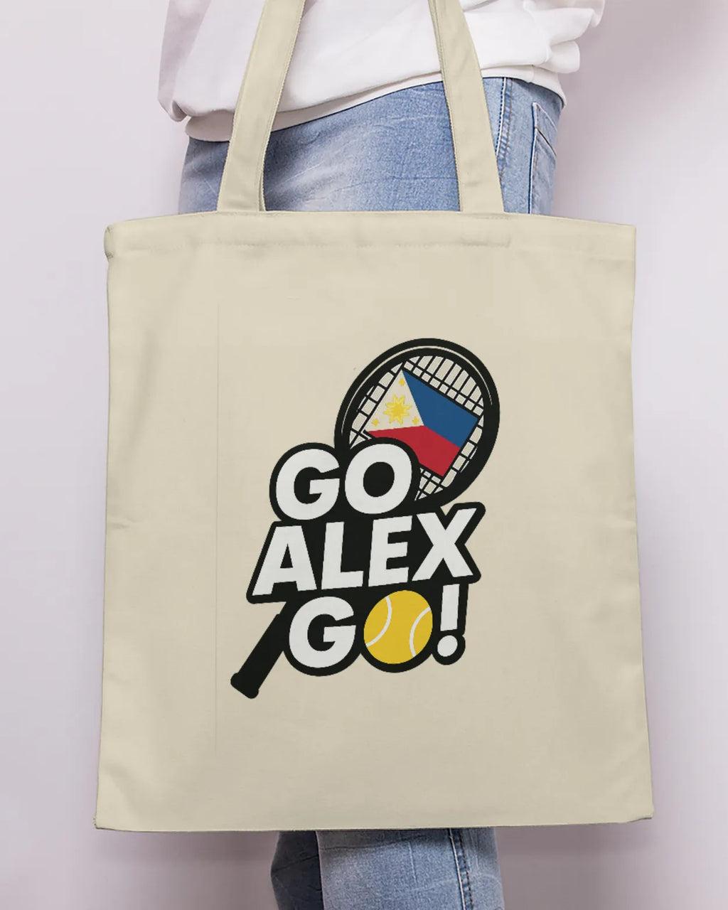 Go-Alex-Go Fan Totes Blk /Wh