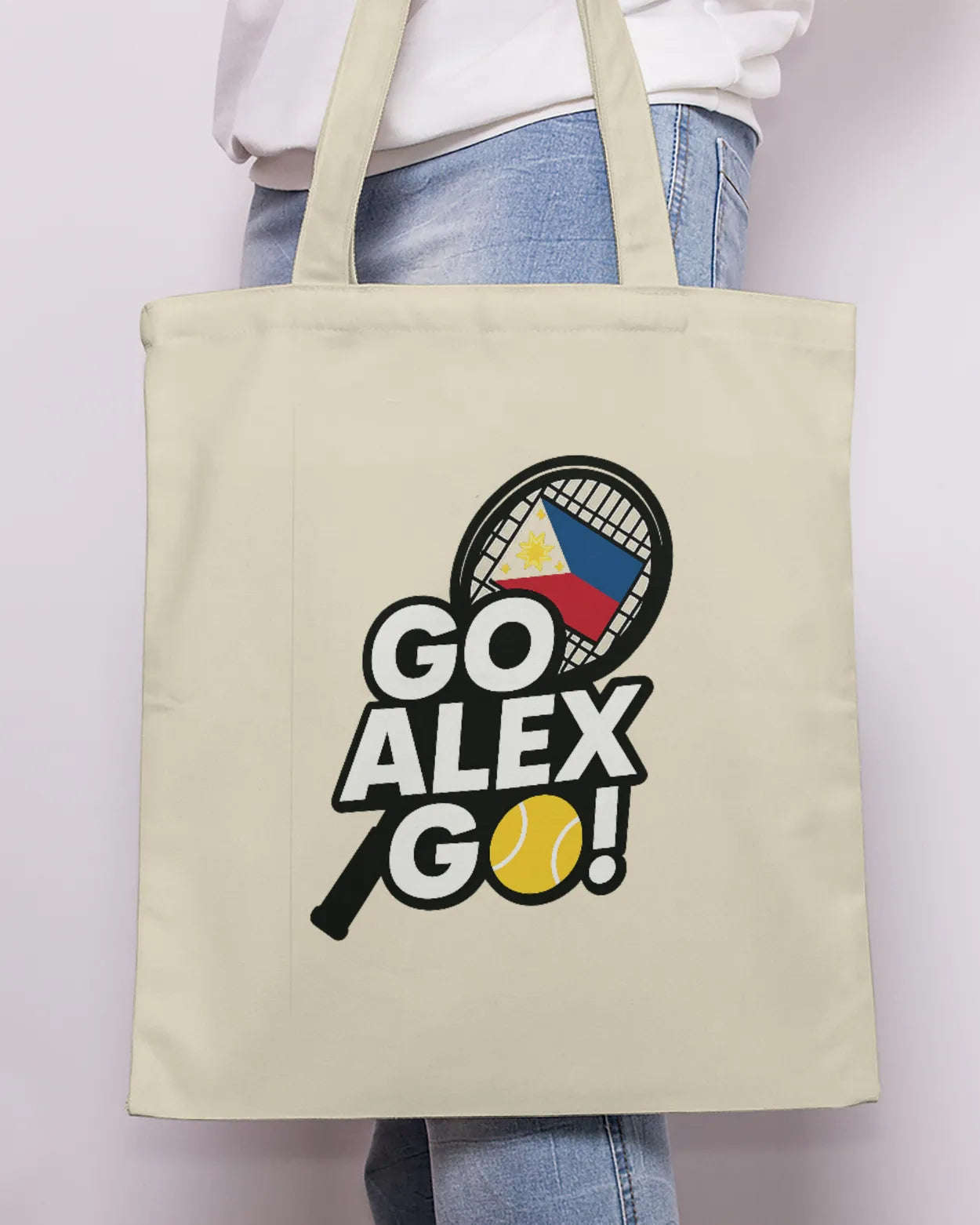 Go-Alex-Go Fan Totes Blk /Wh
