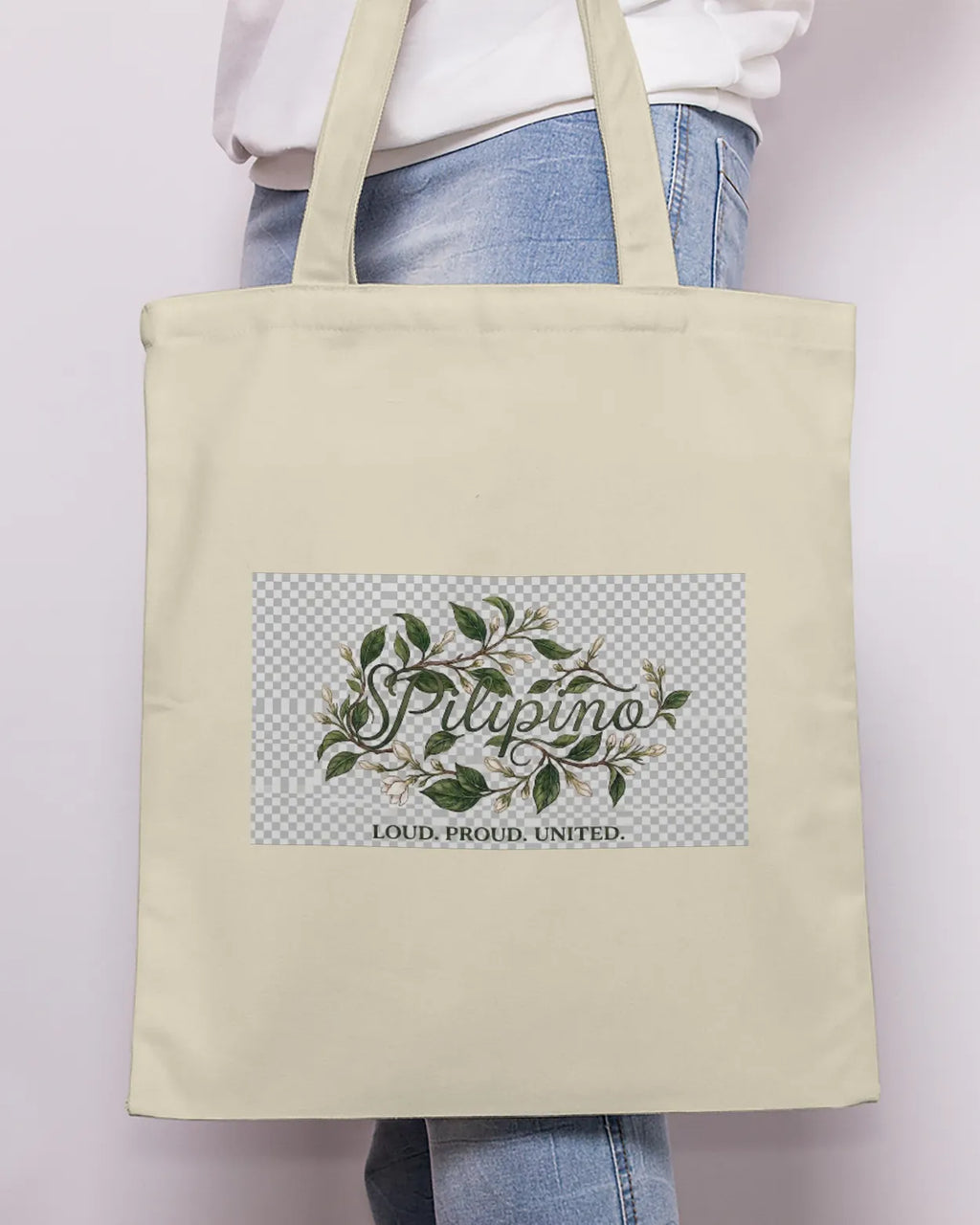 Sampaguita United Tote Bag Lg B/W