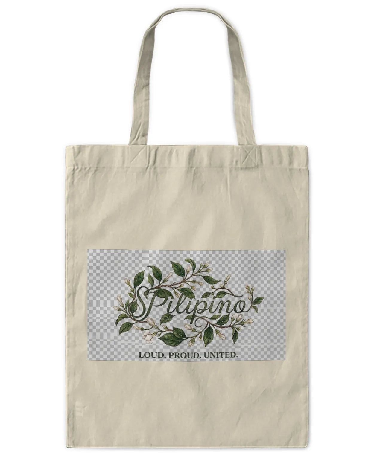 Sampaguita United Tote Bag Lg B/W