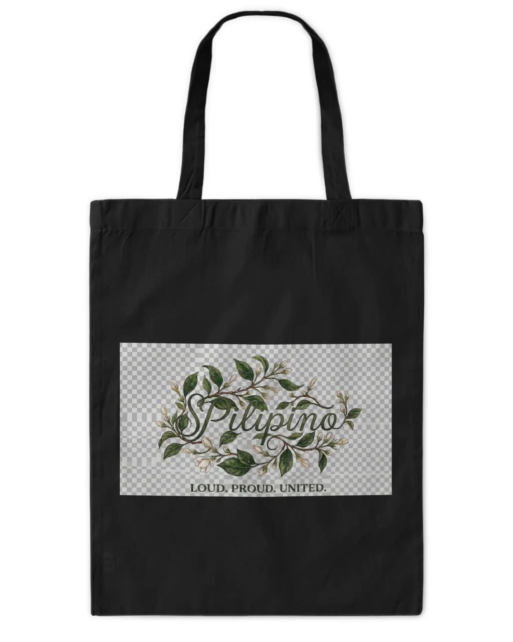 Sampaguita United Tote Bag Lg B/W